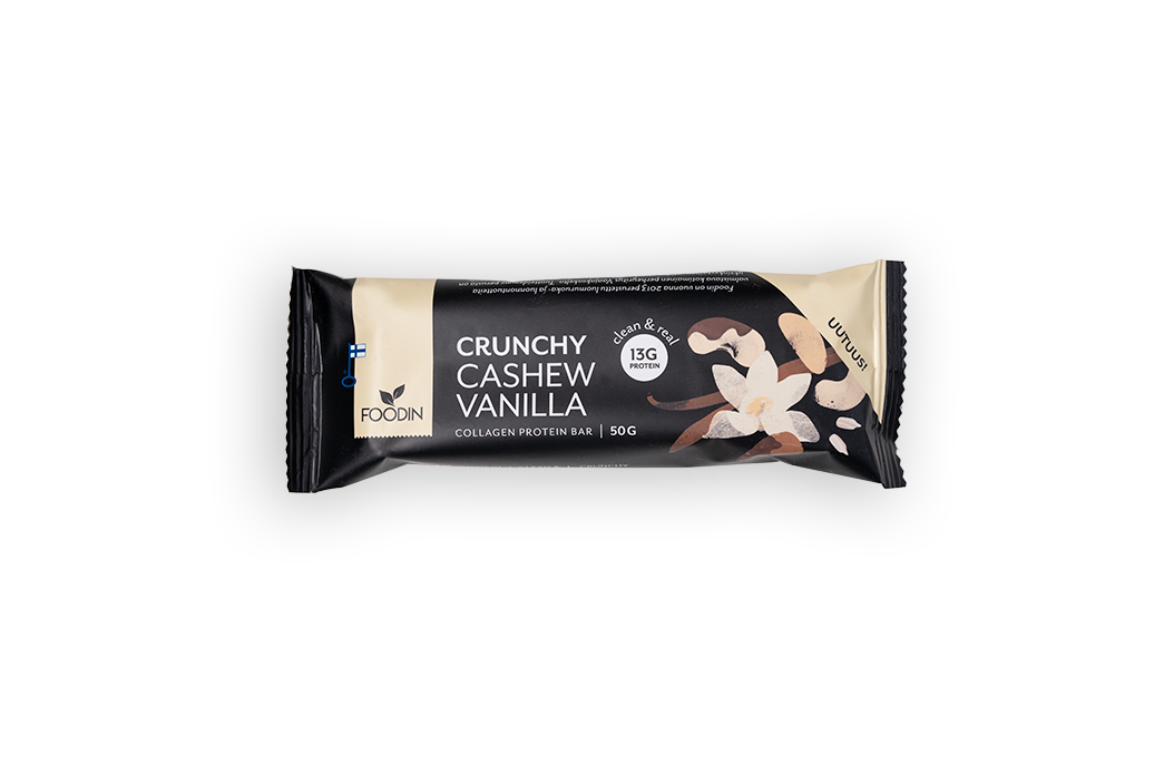 Crunchy Collagen Protein Bar, Cashew Vanilla, 50 g