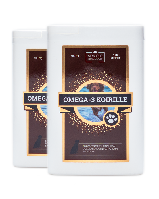Omega-3 Koirille, 2x120 kapselia