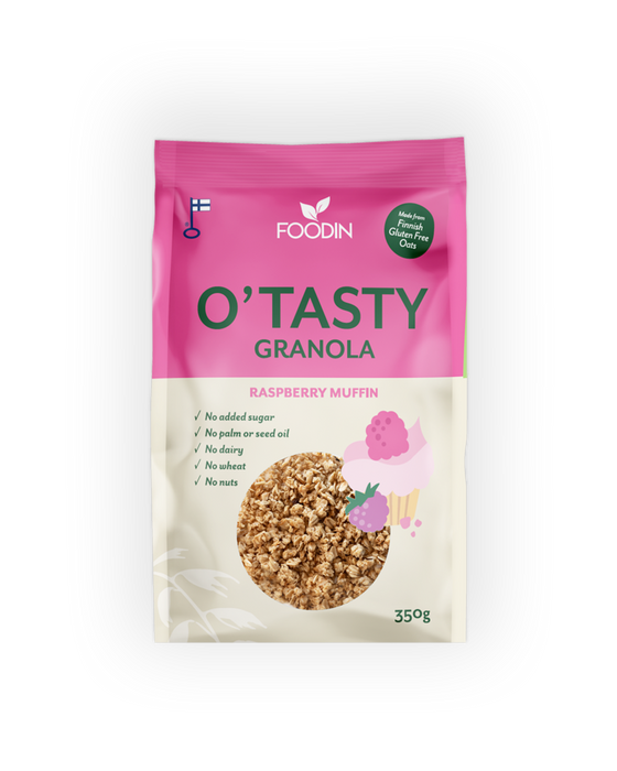 O`Tasty Granola Raspberry Muffin, kauragranola, Foodin, 350 g