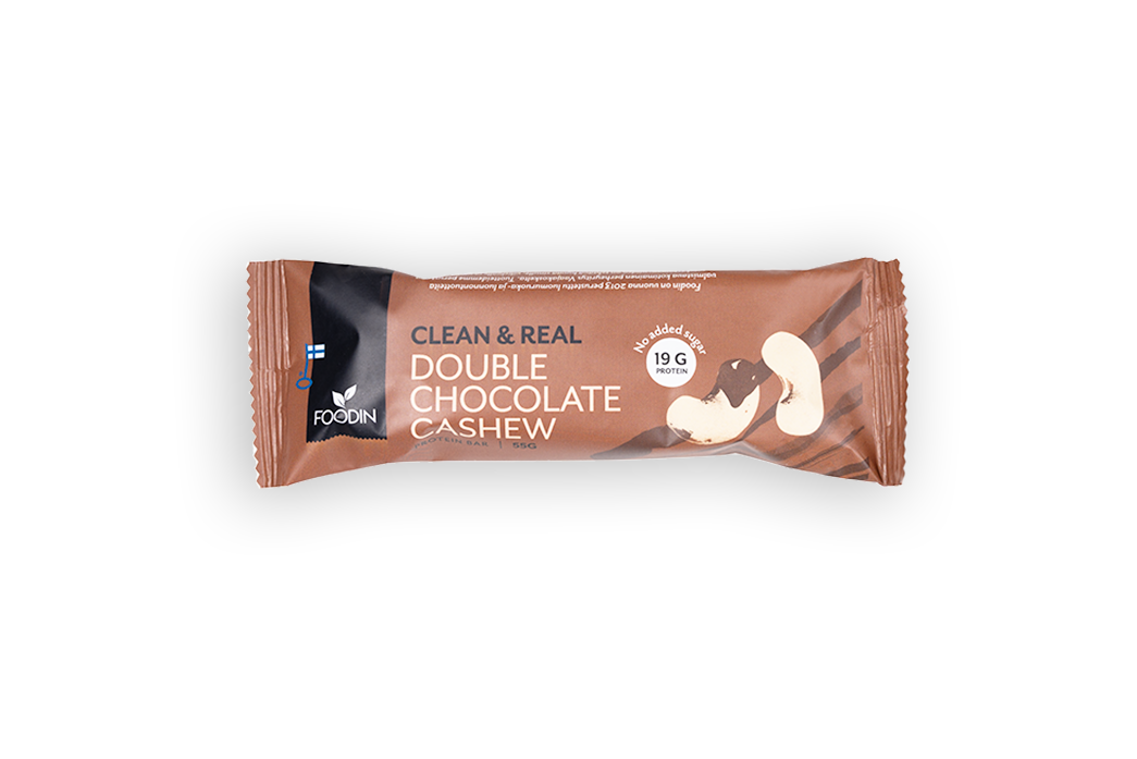 Clean & Real Protein Bar, Double Chocolate Cashew, 55 g