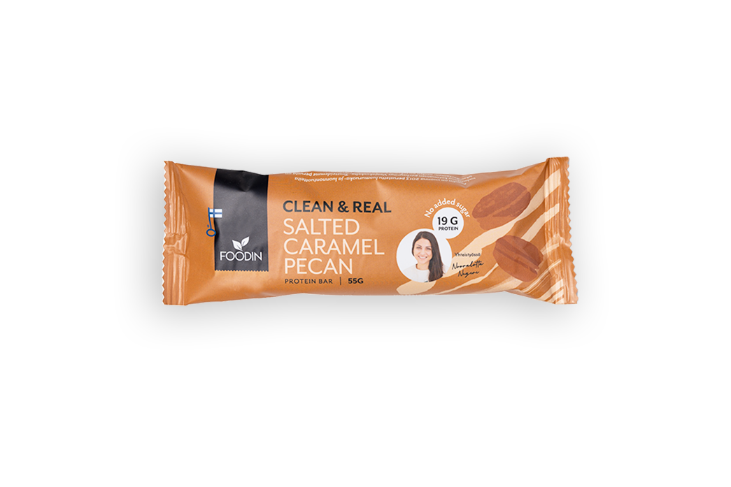 Clean & Real Protein Bar, Salted Caramel Pecan, 55 g