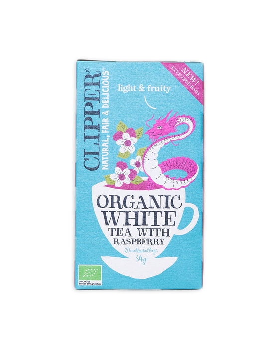 White Organic, valkoinen tee, vadelma, 20 pss