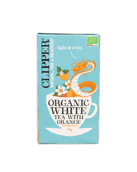 White Organic, valkoinen tee, appelsiini, 20 pss