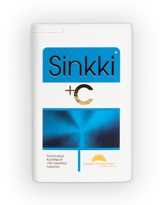 Zink+C, 10 mg + 500 mg, 2x150 tabletter